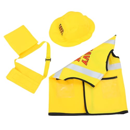 Toyvian 5 Stück Cosplay Kostüm Teiliges Carpenter mit Hut Weste Gürtel und Taschen Atmungsaktiv Langlebig für Fasching Halloween und Geburtstagsfeier Geeignet Gelb Toyvian 5 Stück Cosplay Kostüm Teiliges Carpenter mit Hut Weste Gürtel und Taschen Atmungsaktiv Langlebig für Fasching Halloween und Geburtstagsfeier Geeignet Gelb von Toyvian