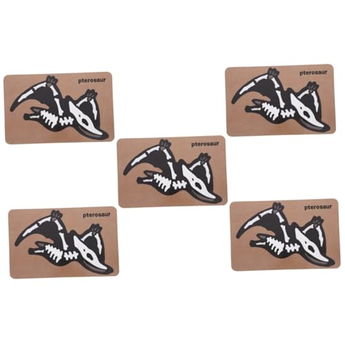 Toyvian 5 Stück Dinosaurier Fossil Puzzle Für Kinder Holzpuzzle Dinosaurier Knochen Puzzle Kinder Lernpuzzle Spielzeug Bildungsspielzeug Kinder Holzpuzzle Kinder von Toyvian