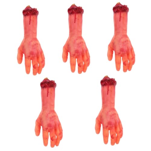 Toyvian 5 Stück Gebrochene Hand Mit Gliedmaßenprothese Im Spukhaus Dekorieren Spielzeuge Halloween Party Dekorationen Halloween Fake Hand Gruselige Hand Requisite Abgetrennte Hand von Toyvian