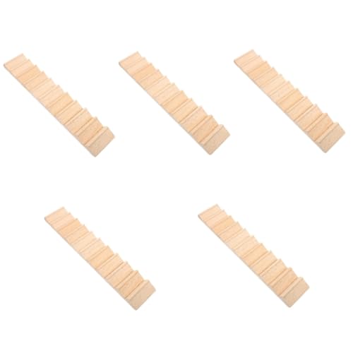 Toyvian 5 Stück Mini Leiter Spielzeug Miniatur Holztreppe Lebensechte Treppe Simulierte Möbelmodelle Mini Möbelzubehör Dekorative Treppe Desktop Ornament Holztreppenmodell Treppen von Toyvian