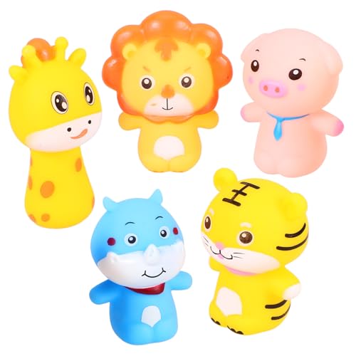 Toyvian 5 Stück Tierfigurenspielzeug Kinderspielzeug Spielzeuge Puppentrage Tiere Fingerpuppen Für Fingerspielzeug Für Cartoon-fingerpuppen PVC von Toyvian