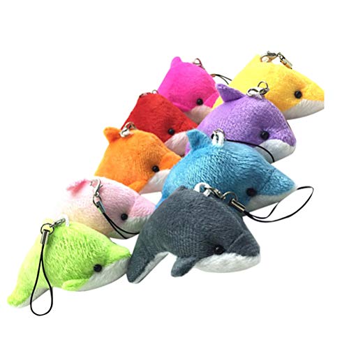 Toyvian 5 stücke Plüsch Kleine Delphin Decor Anhänger für Schlüsseltasche Telefon (Zufällige Farbe) von Toyvian