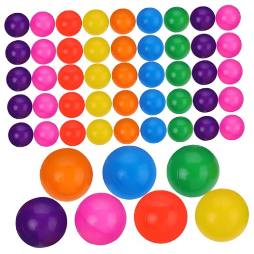 Toyvian 50 Stück -Bobo-Ball Federschnalle Spüle Besteckhalter Bunter Ballspielball Schüssel Plastikball Outdoor Ballbad Bällebadbälle aus Kunststoff Ozeankugeln aus Plastik von Toyvian