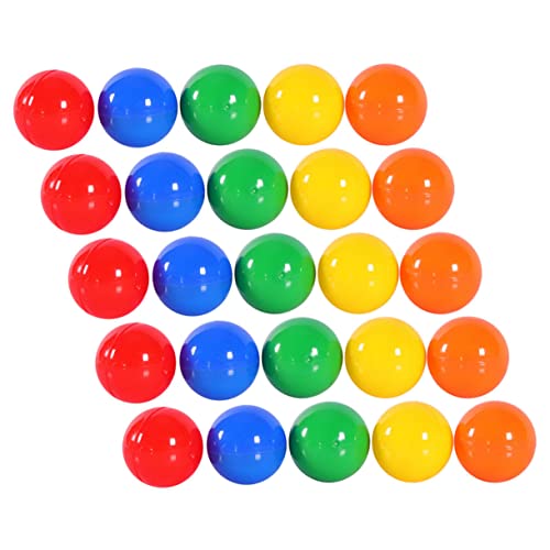 Toyvian 50 Stück Lotteriekugel Leere Lottokugeln farbige Pongbälle Bingo-Spiel-Set Bingo-Spielbälle Aktivitätspartybälle Bälle für die Party pflücken öffnen Tischtennis Kapselball Plastik von Toyvian