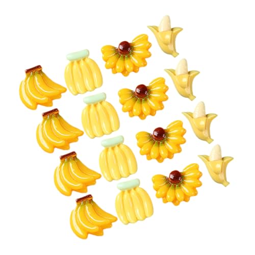 Toyvian 50 Stück Mini Bananen Feinschmecker Mini Lebensmittel Zum Vortäuschen Wiederverwendbar Haushaltsgerät Handyhülle Obst Cartoon Plan Dekore Charm Obst Miniatur Vakuum Form von Toyvian