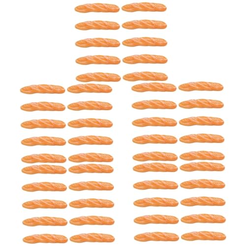 Toyvian 50 Stück Nachgemachtes Langes Baguette Mini-Brot-Modell Realistische Brot-Foto-Requisite Gefälschte Lebensmittelmodellstütze Gefälschte Essensrequisite Kunstbrot Light Brown Harz von Toyvian