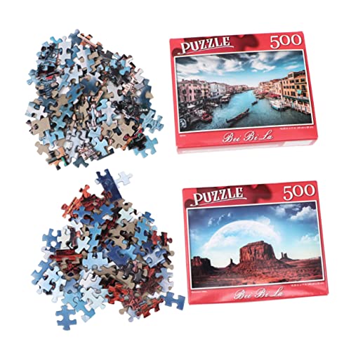 Toyvian 500 Stück 2 Sätze Rätsel amp Share rätsel für rätsel rätzelblöcke geburtstagsmitgebsl zappeln Vorrichtung Puzzle von Toyvian