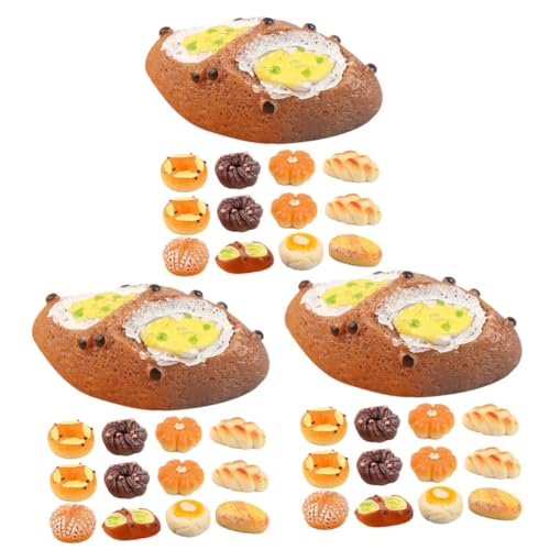 Toyvian 54 Stück Simuliertes Brotspielzeug Lebensmittelmodell Künstliches Brot Requisite Pu Brotdekor Künstliches Brotmodell Realistisches Brotmodell Brotfoto Requisite von Toyvian