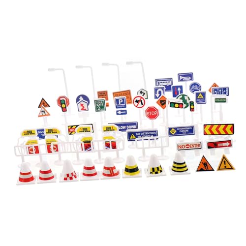 Toyvian 56 Stück Teiliges Verkehrszeichen-spielset für Pädagogisches Straßenschild Stabilem Material Fördert Motorik und Sicherheitsbewusstsein Geeignet für Eltern-Junge Toyvian 56 Stück Teiliges Verkehrszeichen-spielset für Pädagogisches Straßenschild Stabilem Material Fördert Motorik und Sicherheitsbewusstsein Geeignet für Eltern-Junge von Toyvian