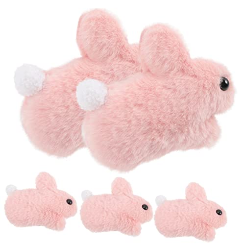 Toyvian 5St Kaninchen Zubehör kaninchenzubehör Schlüsseldekorationen zum Aufhängen Taschenanhänger süßer Stoffhase Hasen-Schlüsselanhänger selber Machen Hase Schlüsselanhänger Plüsch Rosa von Toyvian