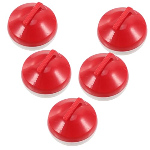 Toyvian 5St Mini Curling Ball Mini- Rack-Aufhänger Zubehör für Brettspiele leuchtender Zauberstab fünfzackiger Sternenstab Lernspielzeug Curling Zubehör Plastik rot von Toyvian