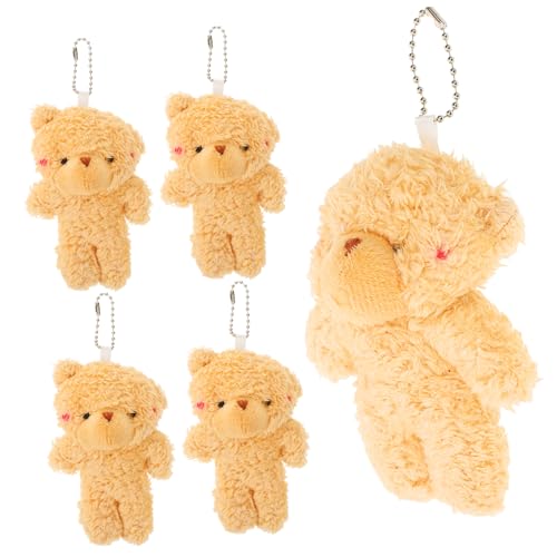 Toyvian 5St Teddybär Stofftier Plüschbär Schlüsselanhänger Bär Plüschtier DIY Zubehör ausgestopfter Kleiner Bär ausgestopftes Bärenspielzeug Kleine Bären für die Babyparty Taschenanhänger von Toyvian