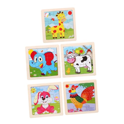 Toyvian 5St pädagogisches entwicklung kindliche entwicklung Puzzle kinderpuzzle Puzzle für Kinderspielzeug aus Holz Puzzle- aus Holz Hölzern von Toyvian