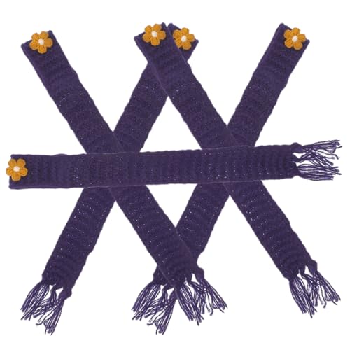 Toyvian 5st Gestrickter Kleiner Schal Aus Wolle Puppenkleidung Roter Schal Schals Für Frauen Rock Mit Pailletten Und Quasten Puppenschal Selber Machen Puppenzubehör Navy Garn von Toyvian