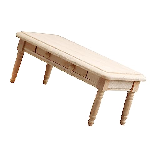 Toyvian 5st Kleines Couch Tisch Tisch Mini-esstisch Esstisch Miniatur Zubehör Puppenhaus Esstisch Puppenhaus-Ornament Buch Schreibtisch Puppenhaus-couchtisch Kind Jahrgang Ornamente Holz von Toyvian