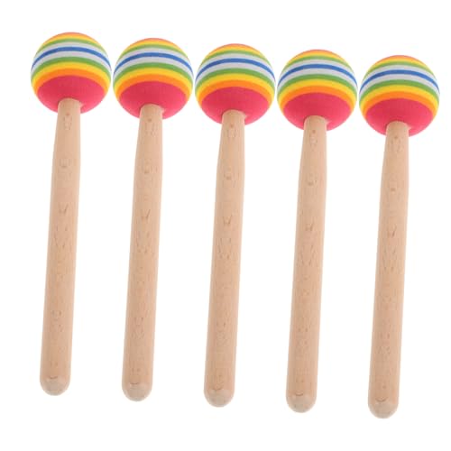 Toyvian 5st Lollipop-trommelstöcke Trommelschlägel Für Kinder Lollipop-trommelschlägel Trommelhammer Zubehör Für Trommelschlägel Xylophonschlägel, Trommelschlägel Handschlagstöcke Schwamm von Toyvian