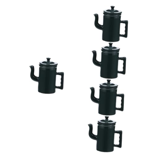 Toyvian 5st Puppenhaus Wasserkocher Mini-wassertopf-Requisiten Mini-küchengerät Mini-kaffeekanne Mini-wasserkocher Miniatur Wasser Mini-kaffeekessel Puppenhaus Wasserkrug von Toyvian