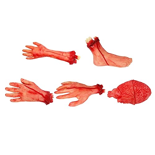 Toyvian 5 Stücke Gefälschte Simulierte Hände Fußmatte für Halloween Decor Prop Willkommen Matte von Toyvian