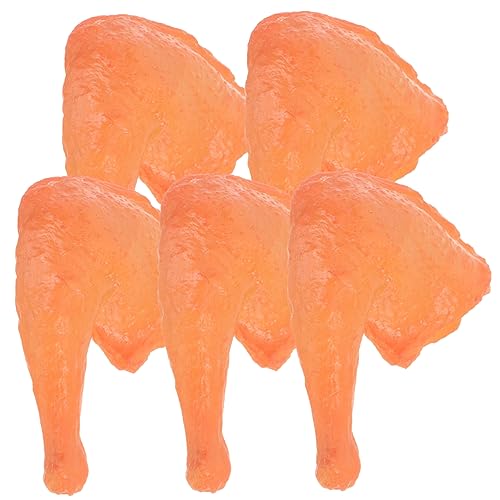 Toyvian 5st Simulation Lebensmittelmodell Matschig Beinmodell Fisch Gefälscht Künstliche Nahrung Essen Prop Huhn Künstliches Bein Plüsch Künstliches Lebensechtes Fleisch Hühnerfutter PVC von Toyvian