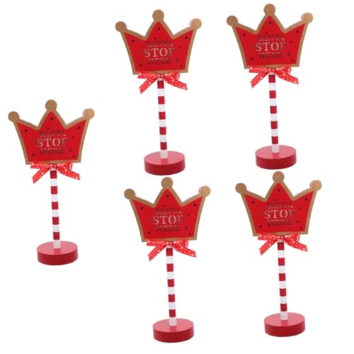 Toyvian 5st Weihnachtsbeleuchtung Weihnachtlich Beleuchtetes Zeichen Nachtlicht Weihnachtslampe Frohe Weihnachten-Zeichen Weihnachts-led-licht Weihnachtstischlampe Kiefernholz Rot von Toyvian