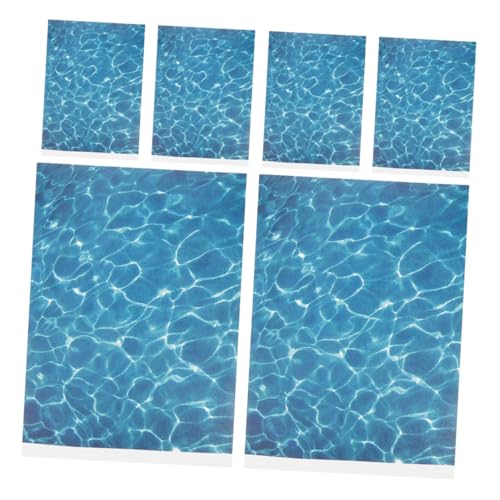 Toyvian 6 Blätter Papier Mit Wassermuster Aufkleber Für Wasserkörner Tapetenverzierungen Hintergrund Sandtisch-wasserkorn-Aufkleber Wandaufkleber Für Schlafzimmer Wandposter Plastik Blue von Toyvian