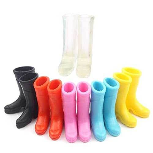 Toyvian 6 Paare Puppenstubenschuhe Miniature Shoes Mini House Decor Mini Regenstiefel Miniature rain Boots Micro Landscape Props kleine Regenschuhdekorationen Mini-Regenschuhe Plastik von Toyvian