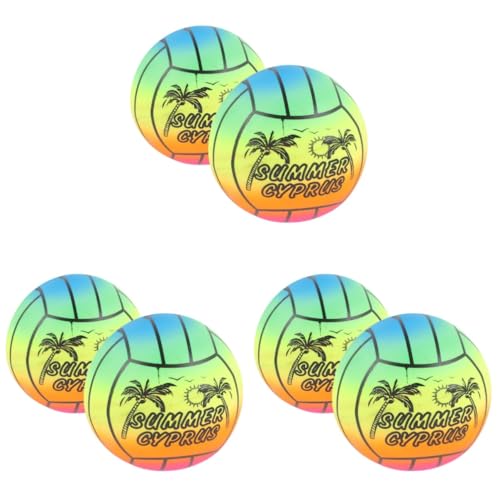 Toyvian 6 STK Regenbogen-Volleyball Regenbogen-Wasserball Spielbälle für Kinder PVC Volleyball Spielzeug Kinder aufblasbarer Volleyball Kinderball Wasserbälle für Kinder Regenbogenbälle von Toyvian