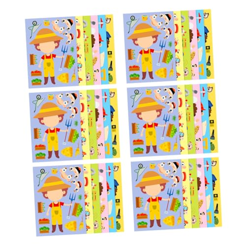 Toyvian 6 Sätze DIY Beruf Puzzle Sticker für Interaktive Bastelsets mit Bunten Motiven Fördert Motorische Fähigkeiten und Familienaktivitäten für Schule und Geburtstagsspiele Toyvian 6 Sätze DIY Beruf Puzzle Sticker für Interaktive Bastelsets mit Bunten Motiven Fördert Motorische Fähigkeiten und Familienaktivitäten für Schule und Geburtstagsspiele von Toyvian