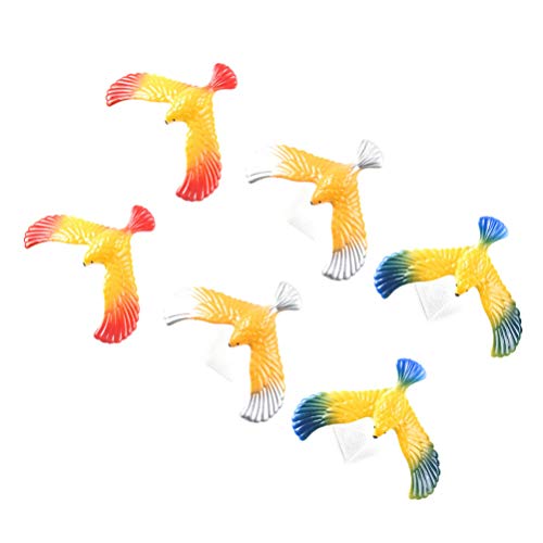 Toyvian 6 Stück Balance Vögel Balancieren Adler Kinder Physik Wissenschaft Erwachsene Büro Desktop Neuheit Adler Trick Party (Zufällige Farbe) von Toyvian