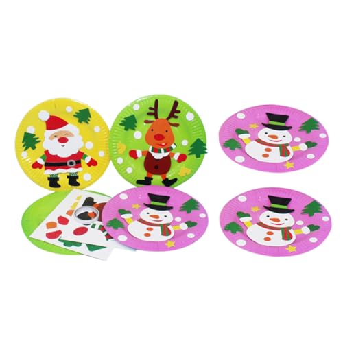 Toyvian 6 Stück DIY Papier Teller Bastelset für Teilig Bunte Weihnachtsaufkleber für Kreative Handarbeit Einfache Anwendung für Weihnachtsdeko und Kindergeburtstag Leuchtende Farben Toyvian 6 Stück DIY Papier Teller Bastelset für Teilig Bunte Weihnachtsaufkleber für Kreative Handarbeit Einfache Anwendung für Weihnachtsdeko und Kindergeburtstag Leuchtende Farben von Toyvian