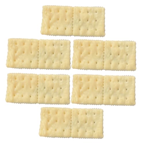 Toyvian 6 Stück Emulation Cookies küche Dekoration küchendekoartikel kuchendekoration tortendekoration gefälschte Äpfel Plätzchen simuliertes Keksdekor gefälschte Keksverzierung PVC Khaki von Toyvian