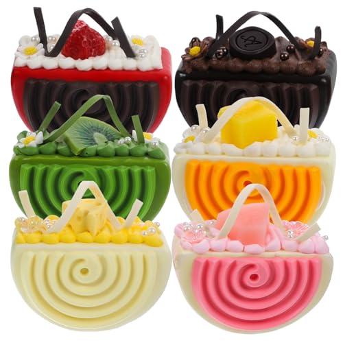 Toyvian 6 Stück Mousse Kuchen Desserttisch Fotografie Requisiten Möbeldekoration Simulation Kunsthandwerk Ornamente Kuchen Requisiten Gefälschter Kuchen Cupcake Figur von Toyvian