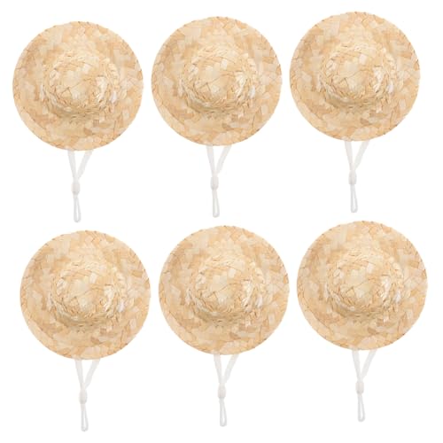 Toyvian 6 Stück Strohhüte für DIY Bastelprojekte Kleine Handgefertigte Hüte Leichte Haustier Puppenaccessoires Niedliche für Kreative Kostüme und Fotoshootings Toyvian 6 Stück Strohhüte für DIY Bastelprojekte Kleine Handgefertigte Hüte Leichte Haustier Puppenaccessoires Niedliche für Kreative Kostüme und Fotoshootings von Toyvian