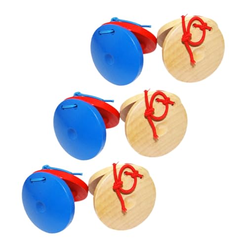 Toyvian 6 Stück Teiliges Holz Kastagnetten Musikinstrumente für Frühkindliche Musikalische mit Glatten Kanten in Natur Rot-blau-Farben für Sensorisches Spiel Toyvian 6 Stück Teiliges Holz Kastagnetten Musikinstrumente für Frühkindliche Musikalische mit Glatten Kanten in Natur Rot-blau-Farben für Sensorisches Spiel von Toyvian
