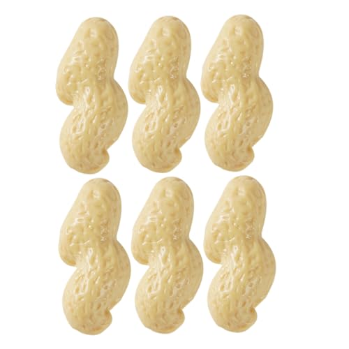 Toyvian 6 Stücke Künstliche Erdnüsse Gefälscht Wiederverwendbar Bananenbaum Falsches Brot Mini-modellbäume Pflanzen Mini-fälschung Hühnerspielzeug Künstlicher Kirschblütenbaum Beige PVC von Toyvian