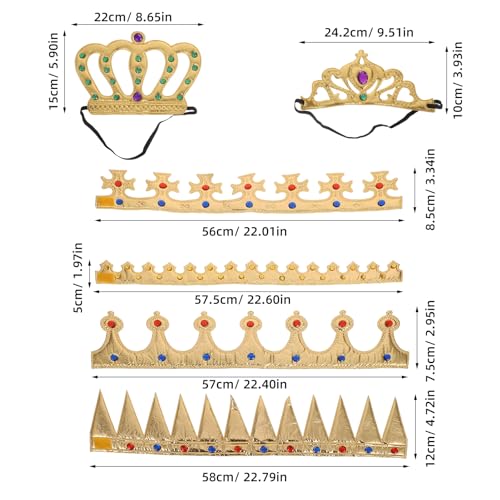 Toyvian 6-teilige Königskrone für Kinder: Goldene Kostüm-Prinzkrone, Kopfbedeckung für Geburtstagsfeiern – Party-Königsdekorationen für Cosplay-Karnevalskopfschmuck Toyvian 6-teilige Königskrone für Kinder: Goldene Kostüm-Prinzkrone, Kopfbedeckung für Geburtstagsfeiern – Party-Königsdekorationen für Cosplay-Karnevalskopfschmuck von Toyvian