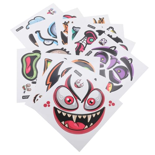 Toyvian 60 Blatt Halloween-Aufkleber Aufkleber für Halloween Halloween-Kürbis-Dekorationshandwerk Halloween Pumpkin halloweenkürbis beängstigende Hintergrundaufkleber Kürbis Wandtattoos von Toyvian