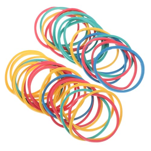 Toyvian 60St Bunte Gummibänder Dickes Gummiband industrielle Gummibänder tragbare elastische Gummiringe farbige Gummibänder Gummiringe binden Gummibänder Bürobedarf Bargeldband Radiergummi von Toyvian