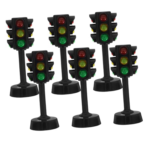 Toyvian 6Pcs Ampelsimulationsspielzeug Für Kinderverkehrszeichen Spielset Mit Leichten Kindern Ampel Für Frühe Bildung Und Partydekorationen von Toyvian