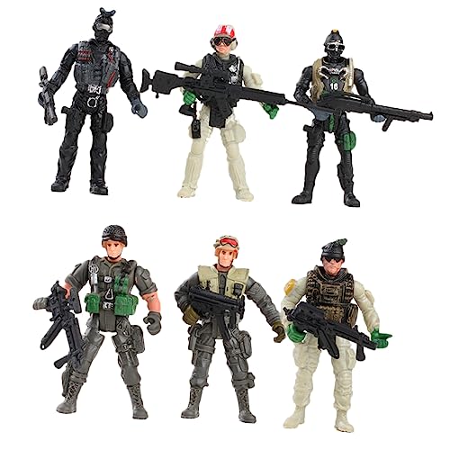 Toyvian 6St Militärsoldatenmodell Mini-Spielzeug Jungenspielzeug Jungen Kinderspielzeug Armee Spielzeug Toys Desktop-Soldatenstatuen Kindersoldatenfiguren Plastik Green von Toyvian