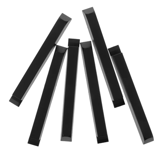 Toyvian 6St Schwarze Klaviertasten Klavier zubehör Klavier Reparatur Zubehör Klavier Keytops Austausch Klavier Reparaturset Klavier Akkorde Diagramm Instrumententasten flach Plastik Black von Toyvian