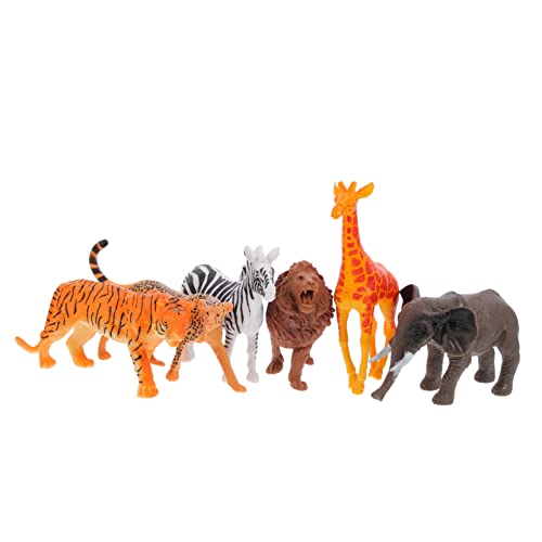 Toyvian 6St Simulationstiermodell wohnzimmerdeko raumdeko Tiermodelle Tierfiguren für Kindergeburtstag Tierfiguren für Kinderzimmer Desktop-Tierdekor Tierspielzeug aus Vinyl Schulzubehör von Toyvian