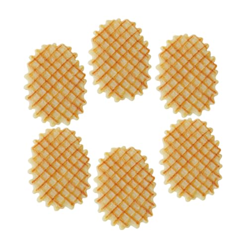 Toyvian 6St Waffel-Keks-Modell dekoratives Lebensmittelmodell gefälschtes Waffelmodell Food-Foto-Requisiten Simulation Waffel Fake-Food-Dekor für die Küche Food-Modell Küchendekoration PVC von Toyvian