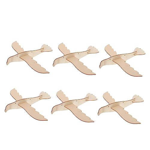 Toyvian 6St zusammengesetzter Adler aus Holz Spielzeug Kinder rätsel Schaumflugzeug werfen Kinder basteln Activity für Kinder Holzbausatz Holzornamente handwerkliche Verzierungen hölzern von Toyvian