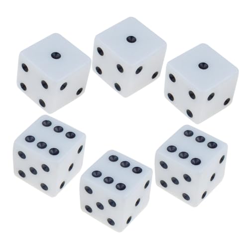 Toyvian 6pcs Kunststoffwürfel 25mm DIY Craft Dice Tischspiel Würfel Kinderspiel Würfel Würfel von Toyvian