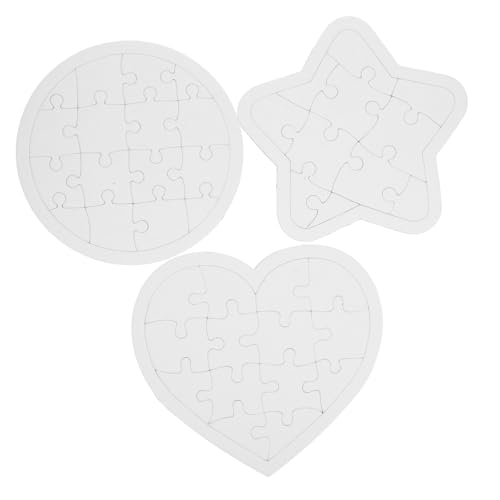 Toyvian 6st Puzzle Kinder Rätsel Spielzeug Für Kinder Sublimationsrohlinge Leere Rätsel Zum Zeichnen Leere Rätsel Für Kinder Kinderspielzeug Spielzeuge Pentagramm Kleinkind Weiß Papier von Toyvian