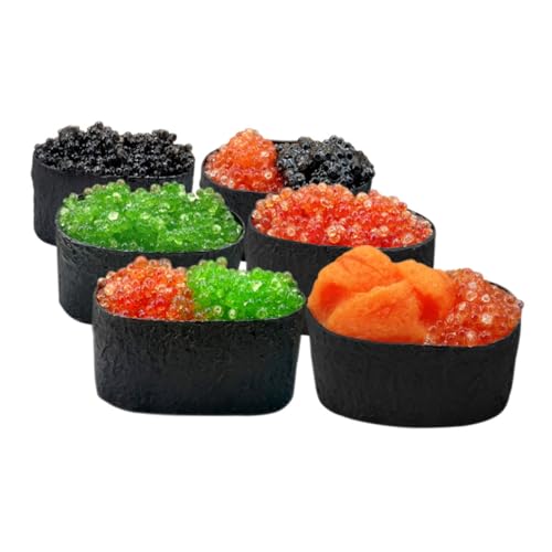 Toyvian 6st Simulations-Sushi-Modell Realistisches Sushi-Modell Japanisches Sushi-Modell Simuliertes Sushi-Modell Künstliches Sushi- Foto-Requisiten Simuliertes Sushi-Spielzeug PVC von Toyvian