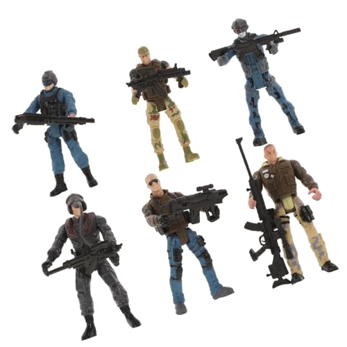 Toyvian 6st Soldatenmodellspielzeug Soldat Spielset Armeemänner Soldaten Männer Actionfigur Zubehör Für Actionfiguren Armeemänner-spielset Actionfiguren Für Jungen Soldatentruppe Plastik von Toyvian