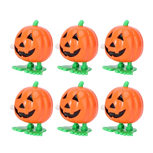 Toyvian 6st Springendes Spielzeug Lustiges Kürbisspielzeug Halloween Behandelt Preise Halloween-kürbis-Spielzeug Zum Aufziehen Halloween-kürbis- Schreibtisch Plastik Dekorationen Kind von Toyvian