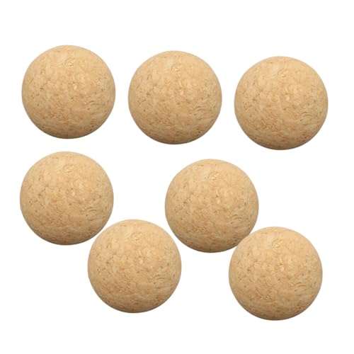 Toyvian 7 Stück Kicker Zubehör fußball Kickertisch für Erwachsene Dekanter Kork Mini Tischkicker Tischfussball Dekanterstopfen ersetzen Ballspieler Kork rund Kicker-Couchtisch Holz Beige von Toyvian